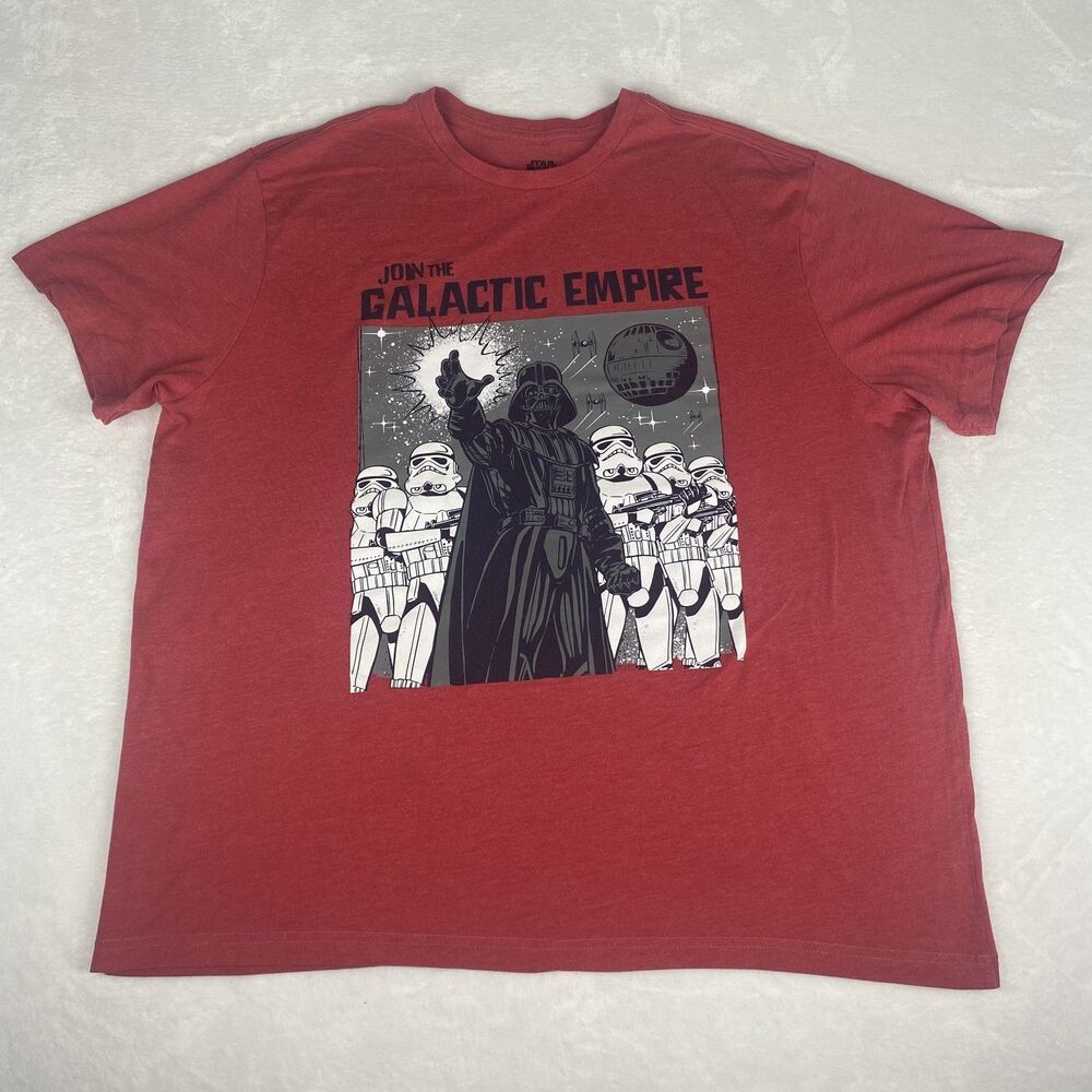 Star Wars Join the Galactic Empire Graphic Shirt Adult 2XL XXL Red Short Sleeve